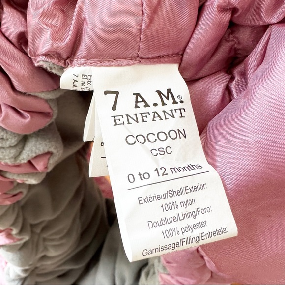 7 A.M. ENFANT pink car seat cocoon - Picture 8 of 8